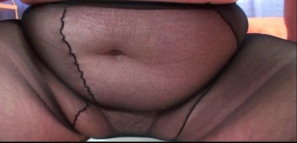  Busty hairy granny swallows two cocks before DP